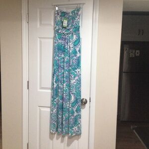 Lilly Pulitzer maxi Holbrook dress seafoam green NWT